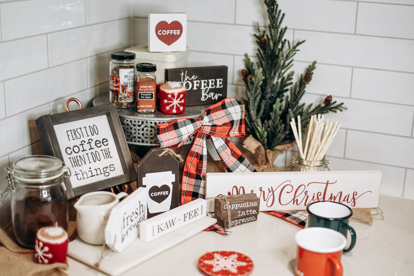 Create a Holiday Inspired Coffee Bar at Home