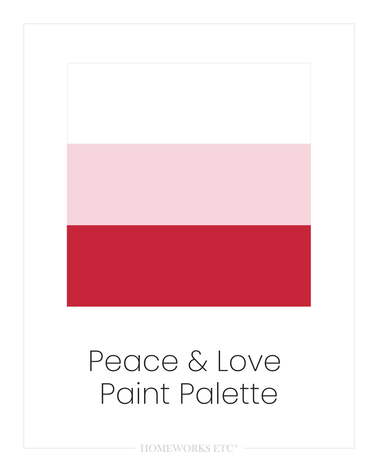 Peace & Love Paint Palette | Acrylic Craft Paint - Homeworks Etc ®