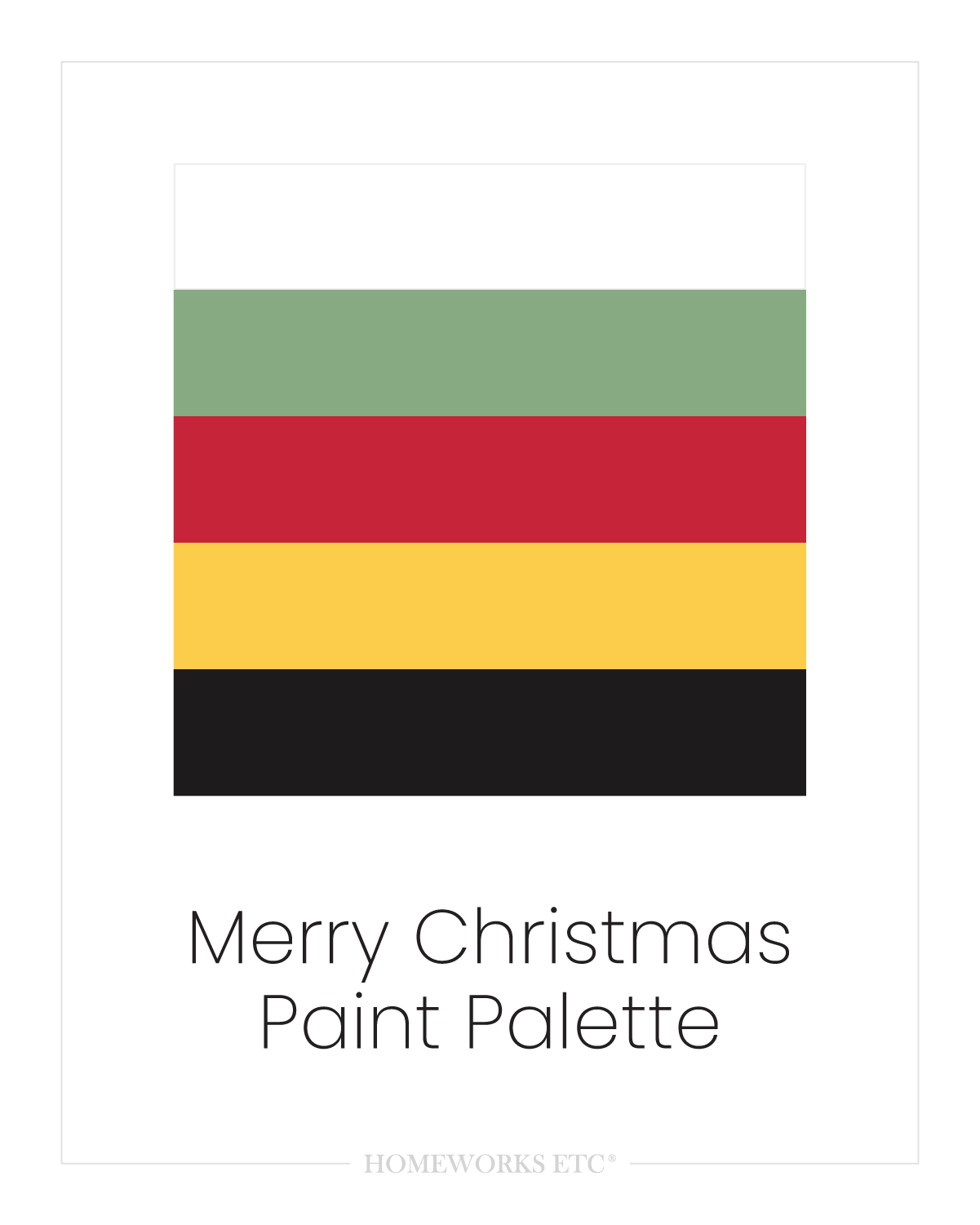 Merry Christmas Paint Palette | Acrylic Craft Paint - Homeworks Etc ®