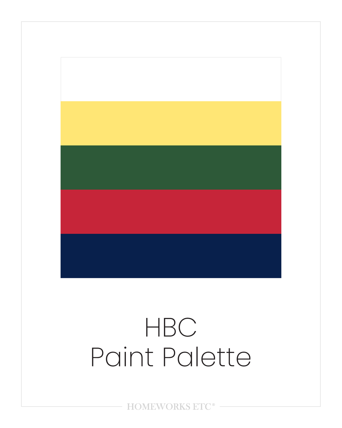 HBC Paint Palette | Acrylic Craft Paint - Homeworks Etc ®