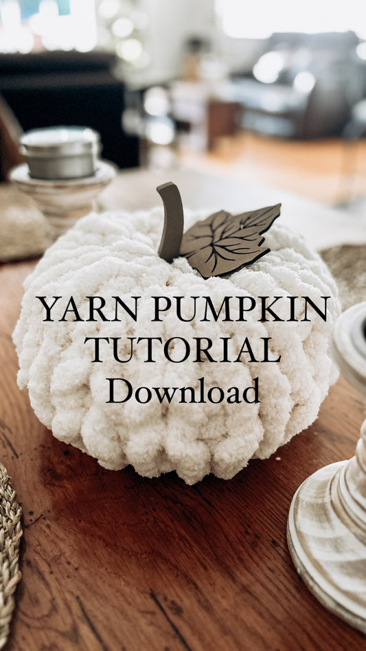 How To VIDEO Tutorial |  DIY Chunky Knit Yarn Pumpkin