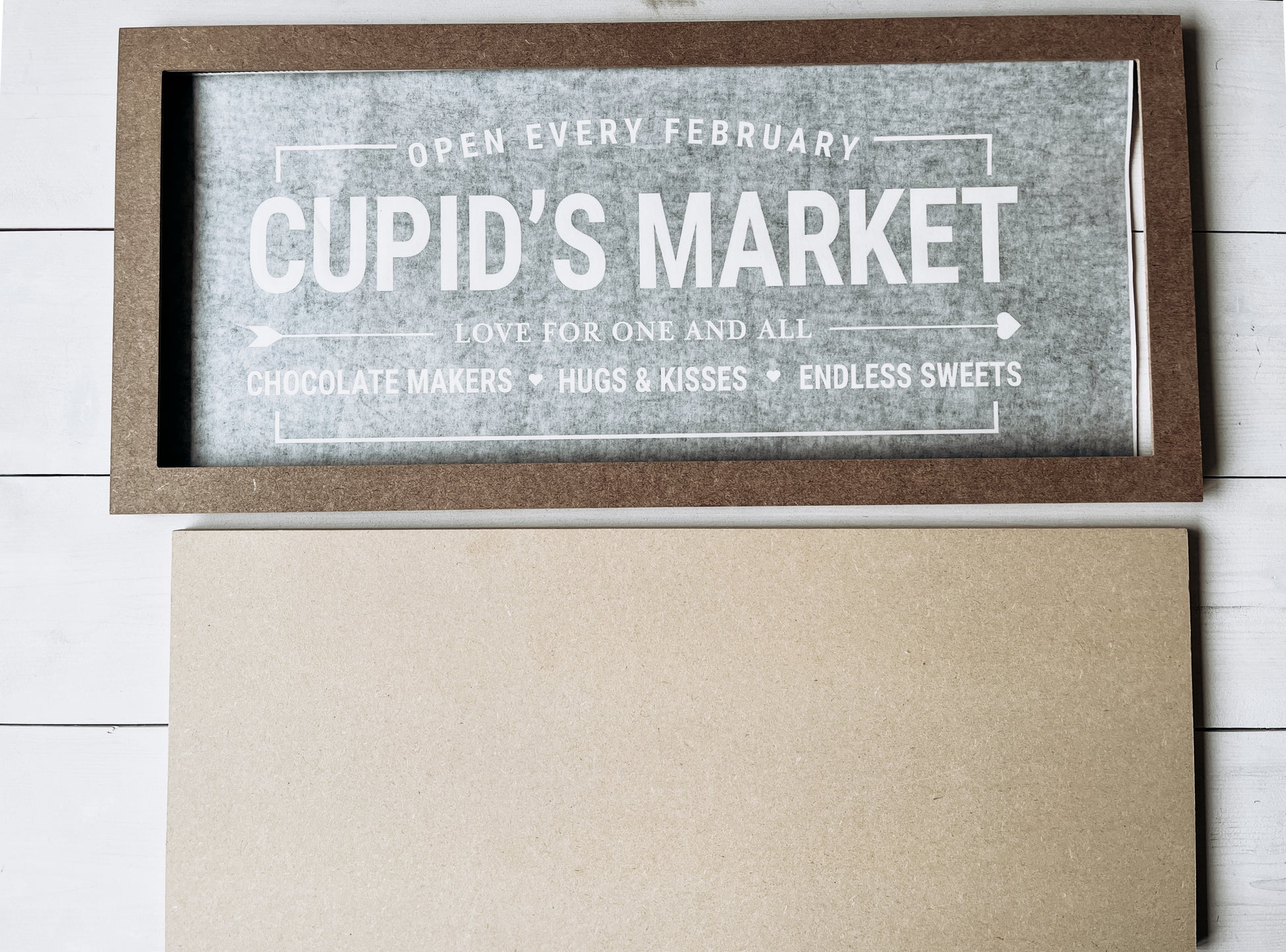 DIY Large Wood Sign "Cupid's Market" Painting Kit - Homeworks Etc ®