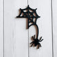 Spider & Cobweb Door Frame Hanger Wood Cutout - Homeworks Etc ®