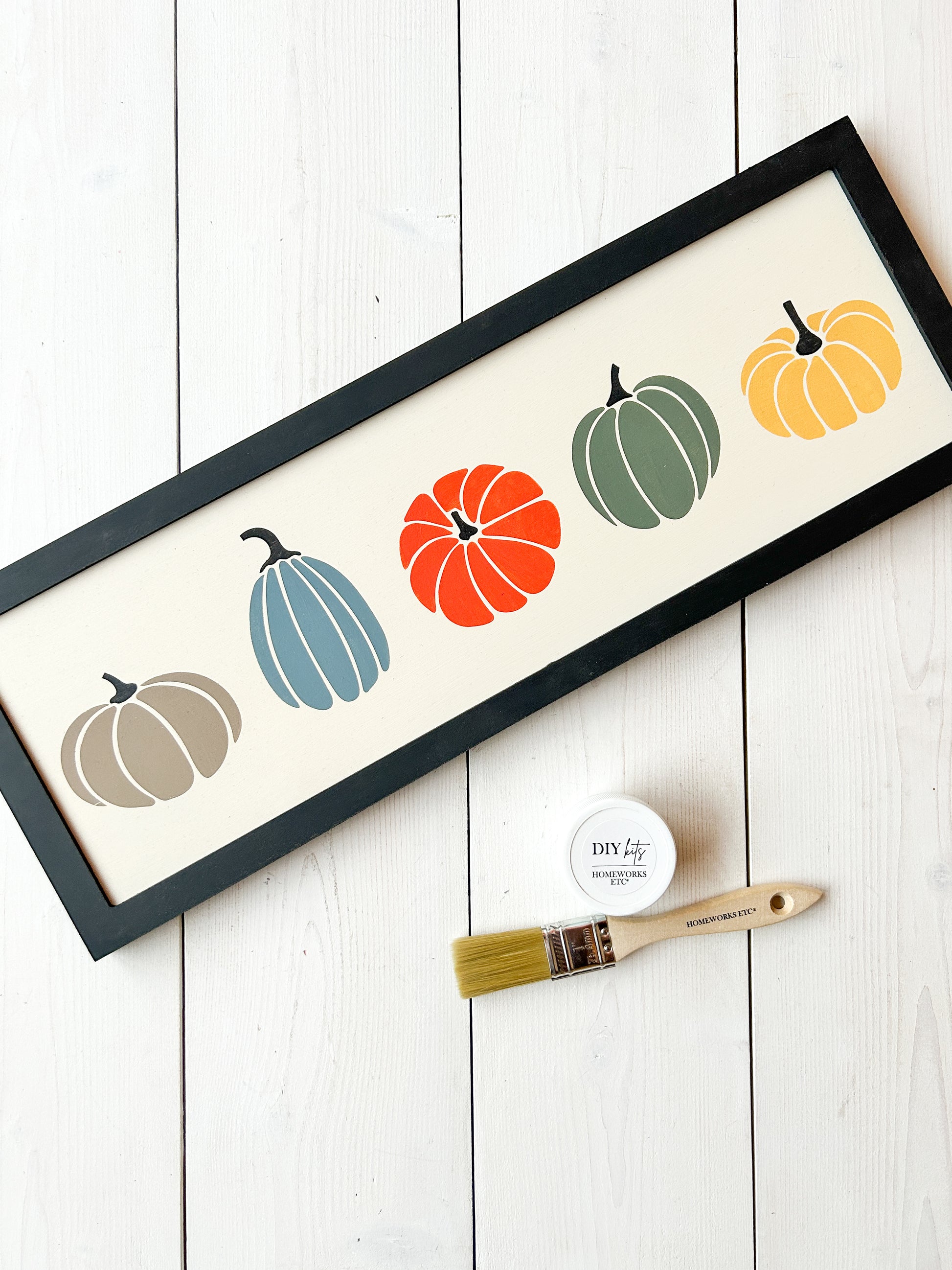 Pumpkin Framed Sign 7" x 20" | DIY Kit - Homeworks Etc ®