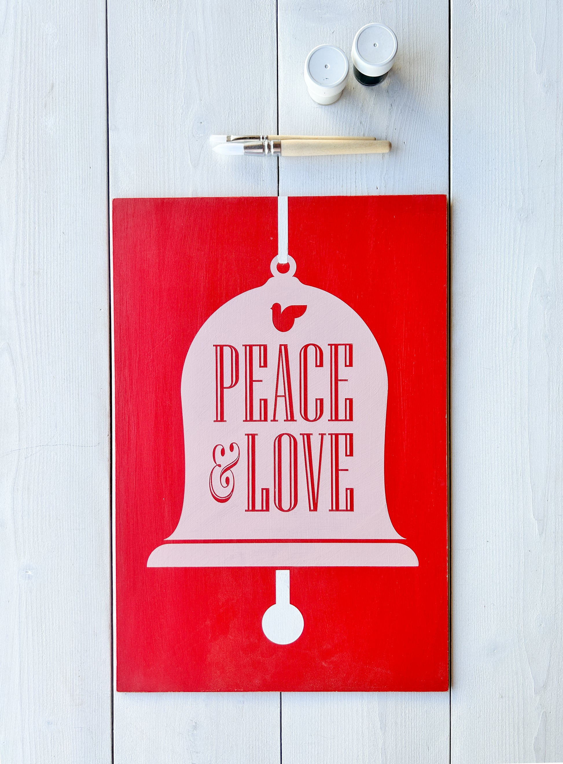 Peace & Love Wood Sign Board | DIY Kit - Homeworks Etc ®