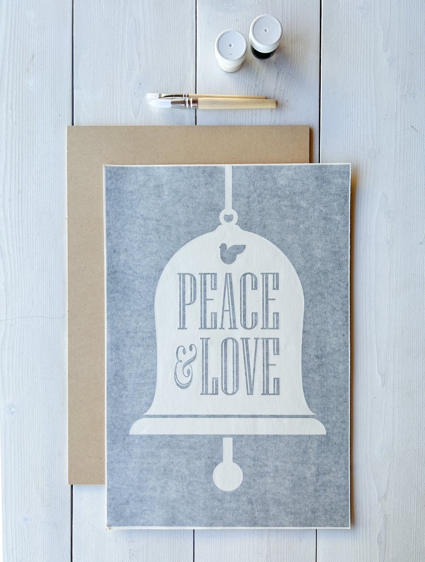 Peace & Love Wood Sign Board | DIY Kit - Homeworks Etc ®