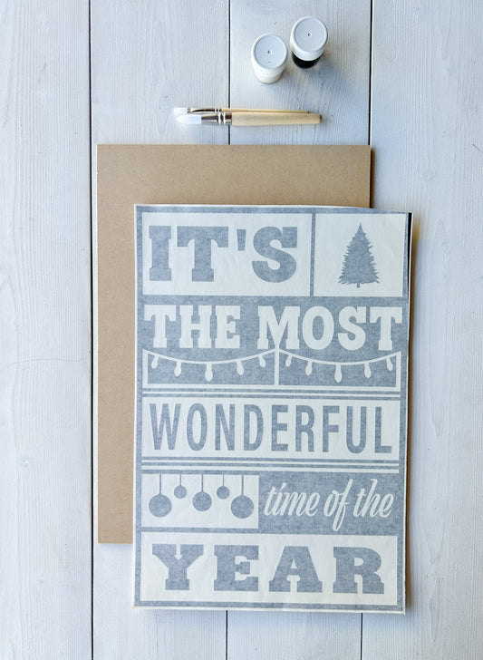 It's the Most Wonderful Time of the Year Wood Sign Board | DIY Kit - Homeworks Etc ®