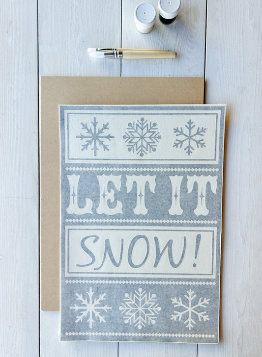 Let it Snow Wood Sign Board | DIY Kit - Homeworks Etc ®