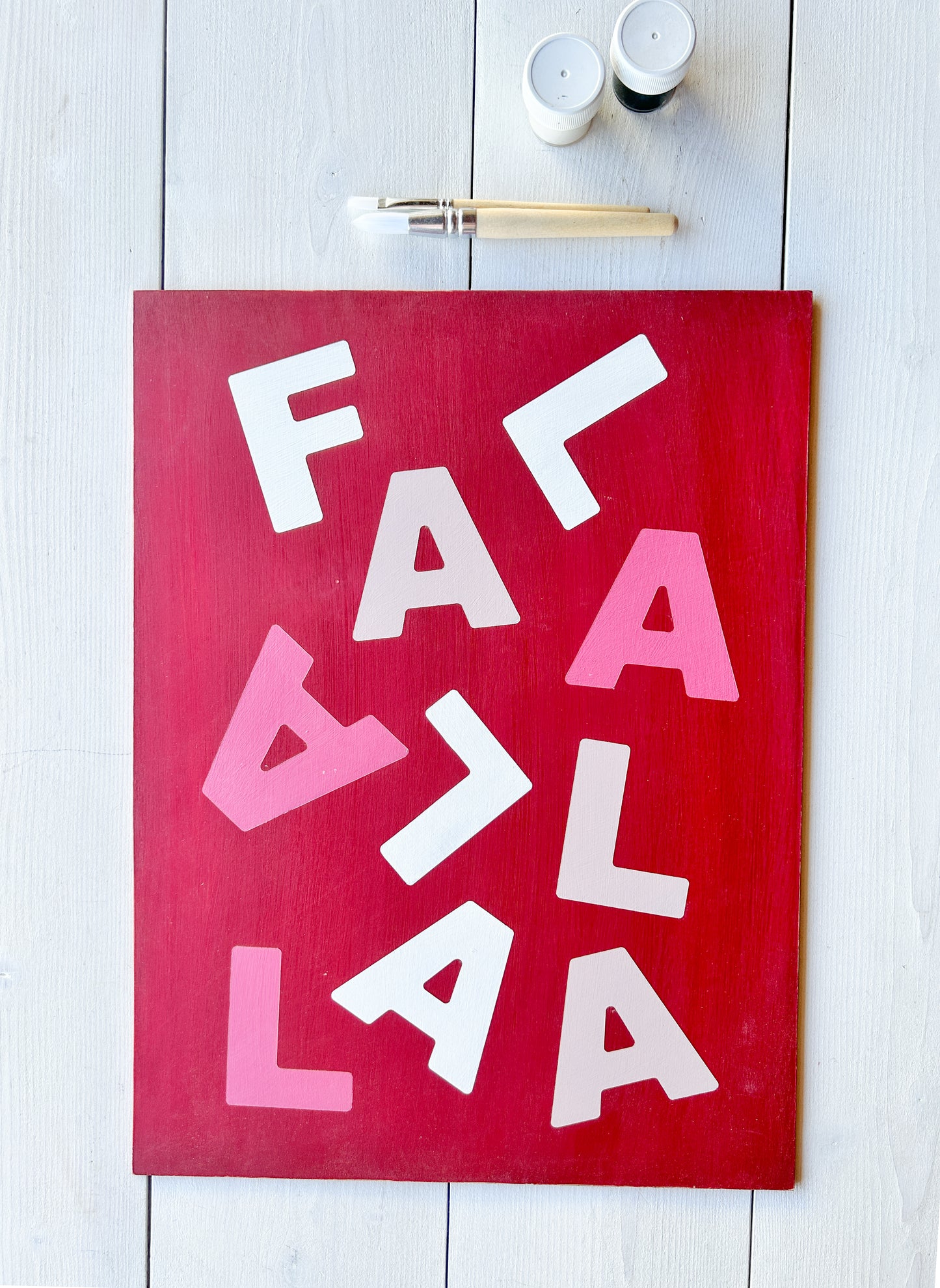 Fa La La La La Wood Sign Board | DIY Kit - Homeworks Etc ®