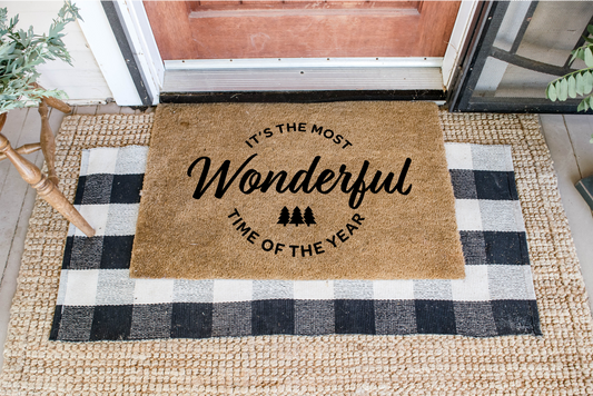 It's The Most Wonderful Time of The Year DIY Doormat | DIY Kit - Homeworks Etc ®