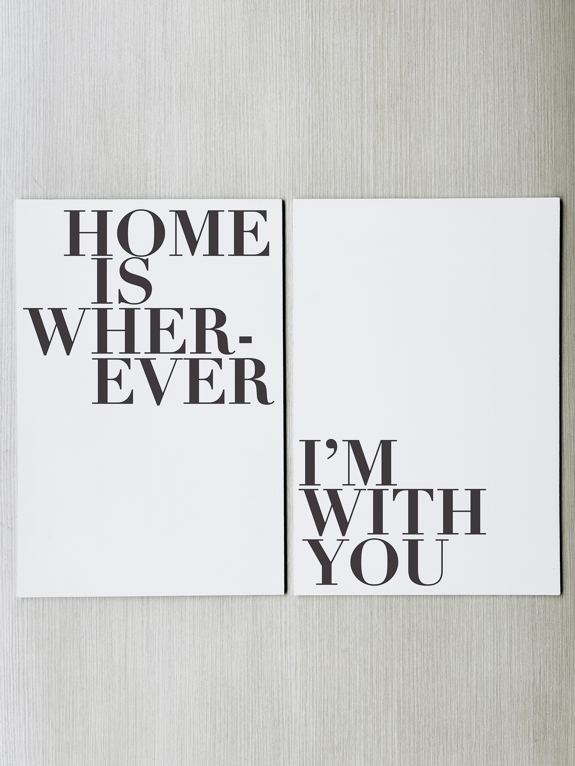 Home is Wherever I'm With You Master Bedroom Poster Boards (set of 2) | DIY Kit - Homeworks Etc ®