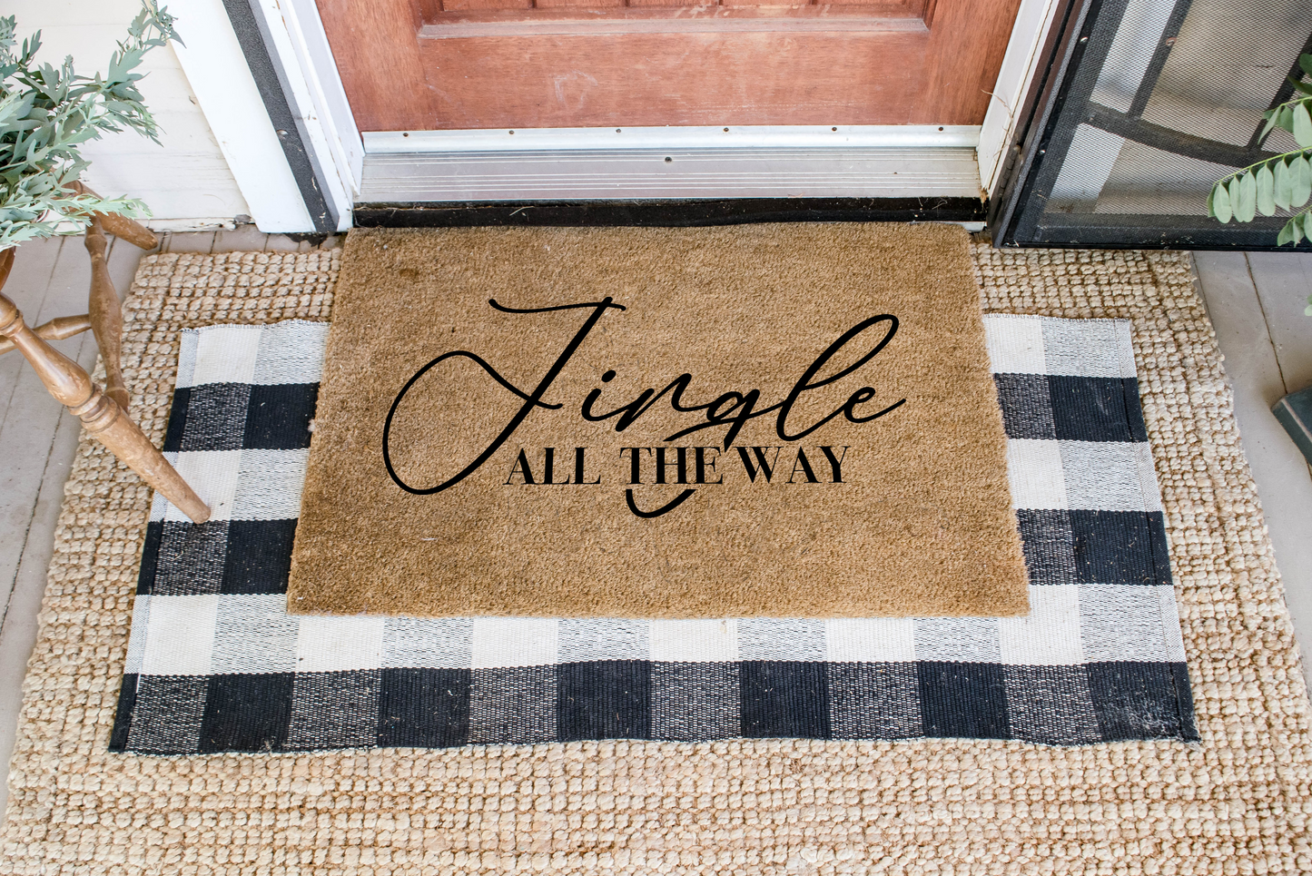 Jingle All The Way DIY Doormat | DIY Kit - Homeworks Etc ®