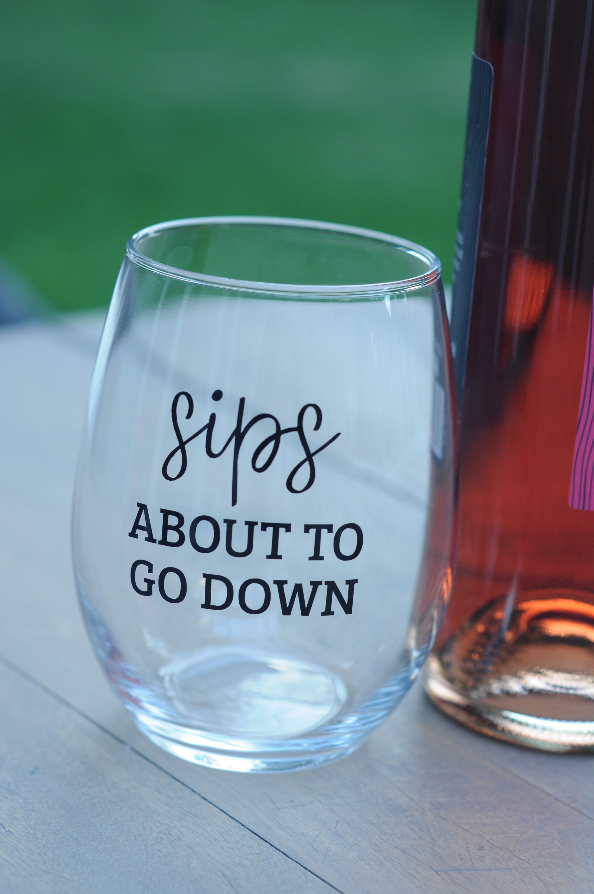 Sips About To Go Down Wine Glass Decal - Homeworks Etc ®