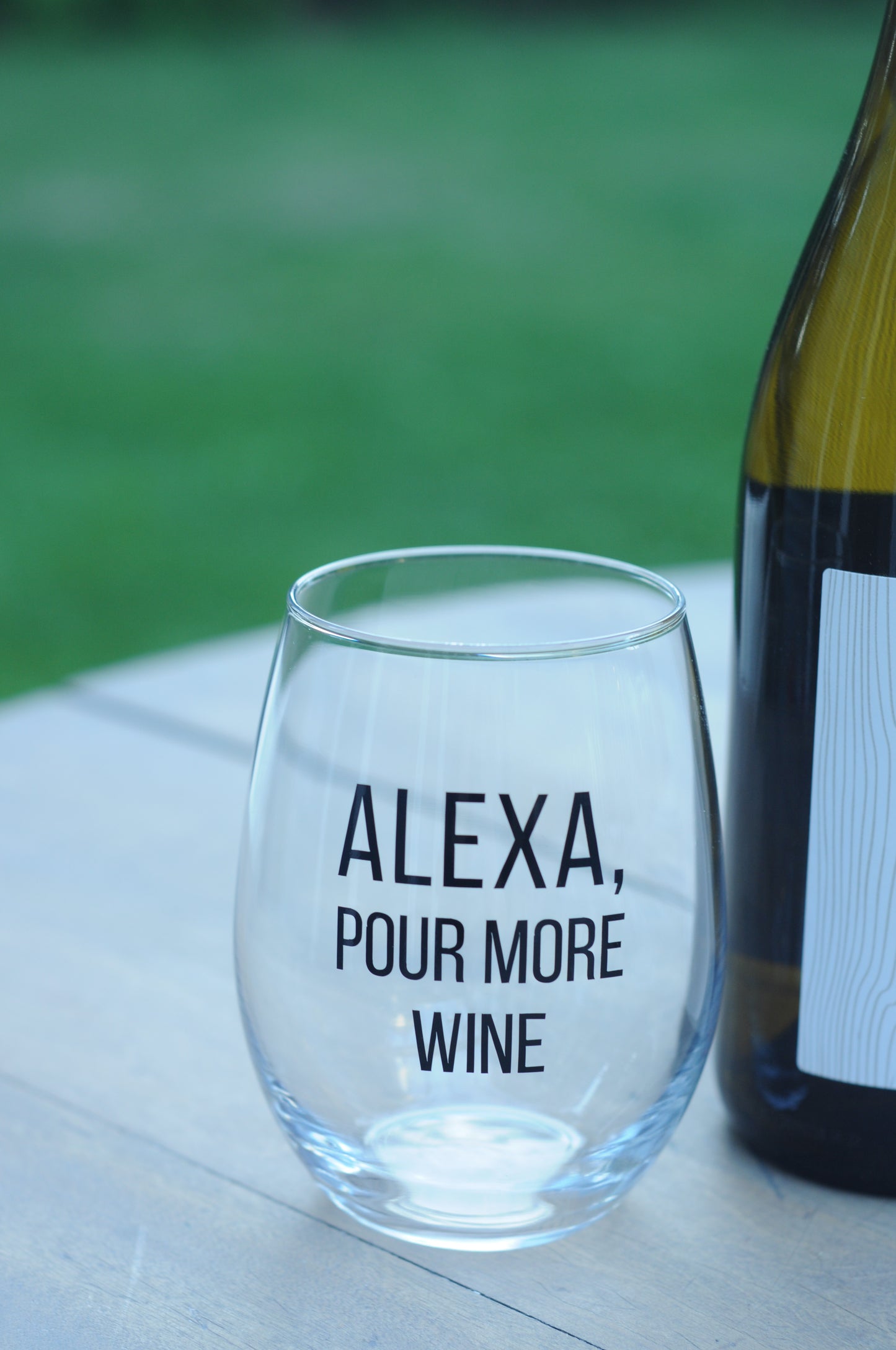 Alexa Pour More Wine Wine Glass Decal - Homeworks Etc ®