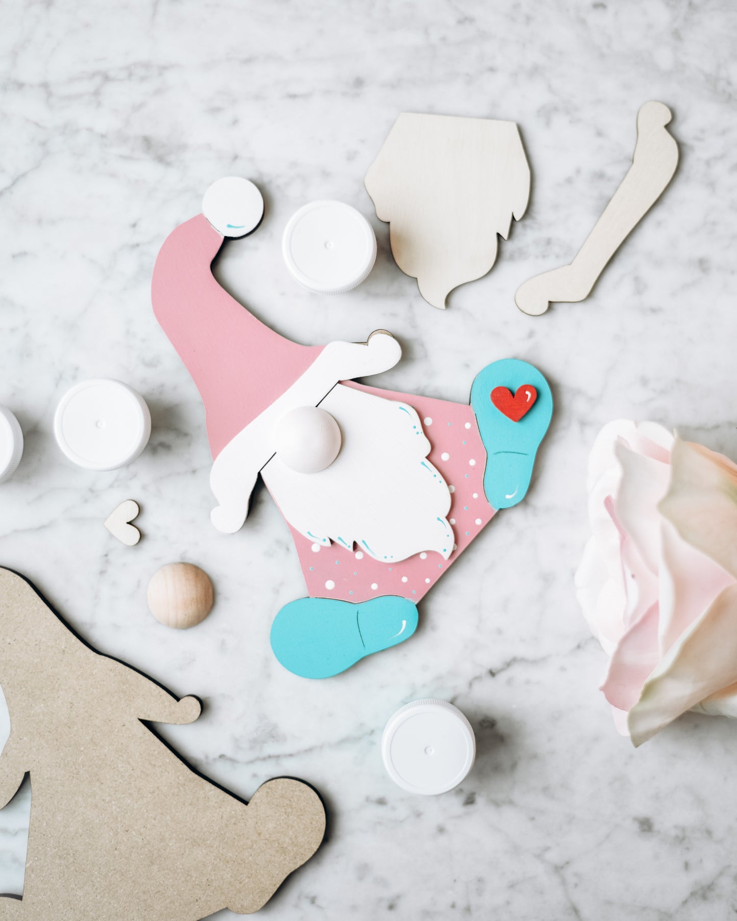 Valentine Gnome Wooden Cut Out | DIY Kit - Homeworks Etc ®