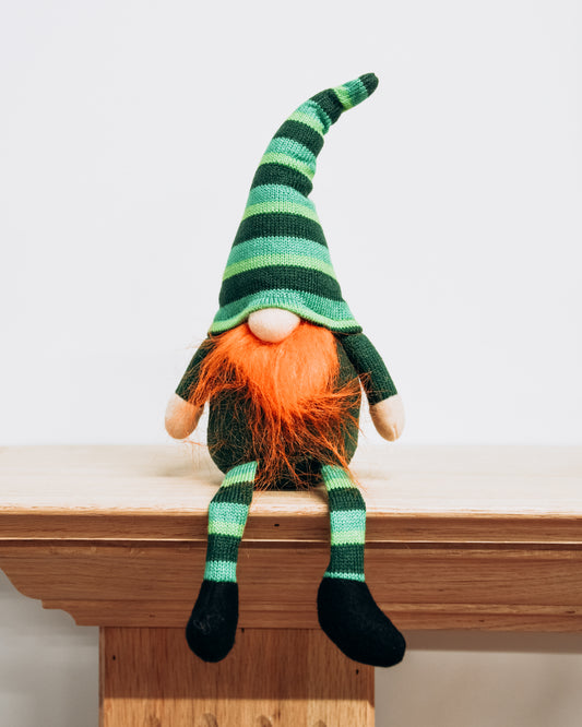 St. Patrick's Day Gnome Shelf Sitter | Tiered Tray Accessory - Homeworks Etc ®