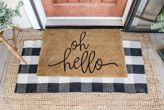 Oh Hello DIY Doormat | DIY Kit - Homeworks Etc ®