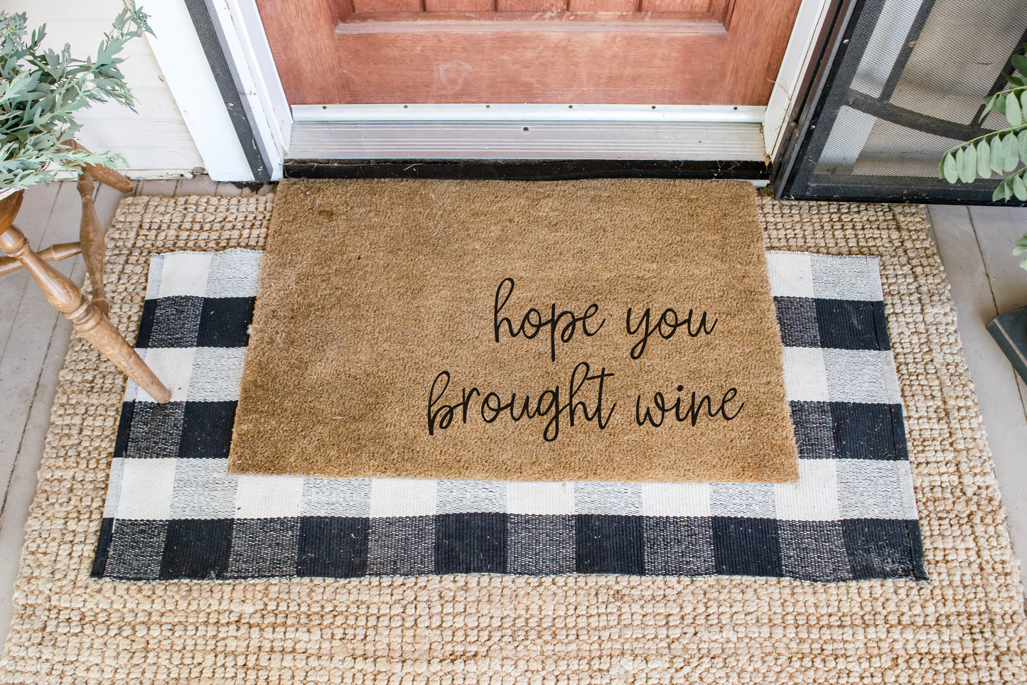 Hope You Brought Wine DIY Doormat | DIY Kit - Homeworks Etc ®