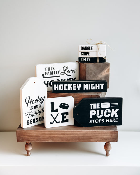 Hockey Themed Tiered Tray Decor | DIY Kit - Homeworks Etc ®