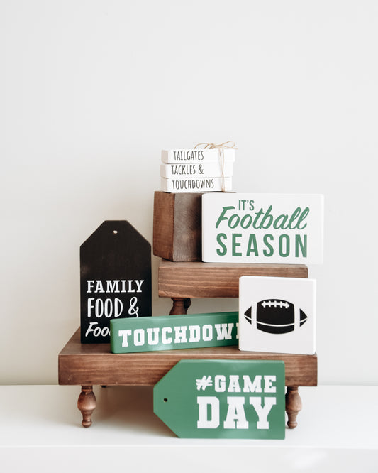 Football Themed Tiered Tray Decor | DIY Kit - Homeworks Etc ®