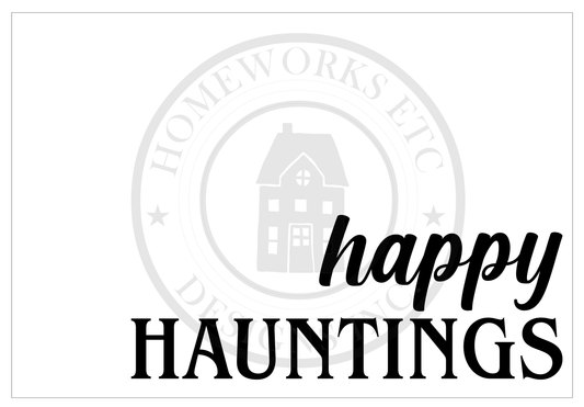 Happy Hauntings DIY Doormat | DIY Kit - Homeworks Etc ®