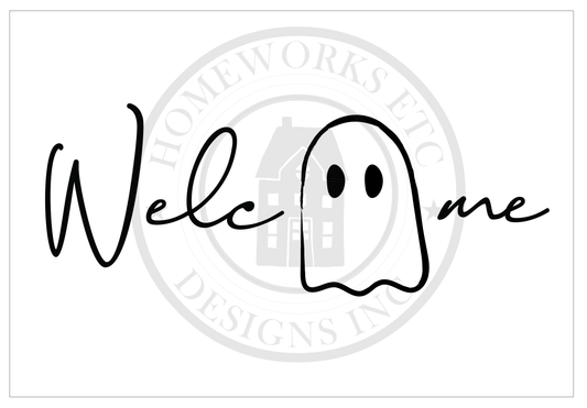 Welcome w/ Ghost DIY Doormat | DIY Kit - Homeworks Etc ®