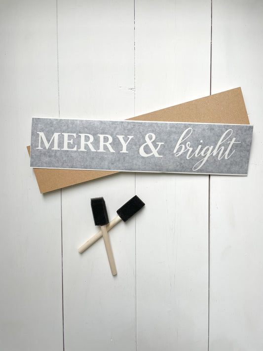 Merry & Bright Signature Sign Painting | DIY Kit - Homeworks Etc ®