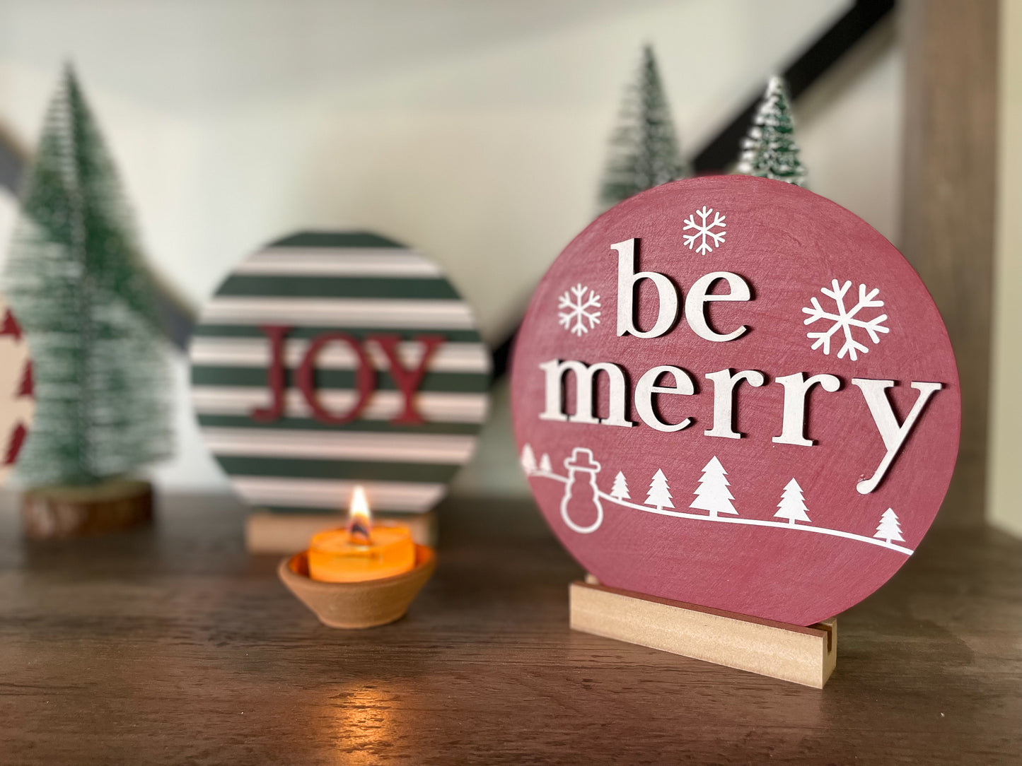 Round Christmas Signs (6") | DIY Kit - Homeworks Etc ®