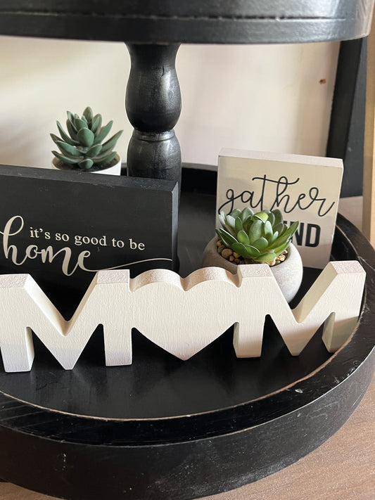 Family at Home, Mother's Day Mom Tiered Tray Decor | DIY Kit - Homeworks Etc ®