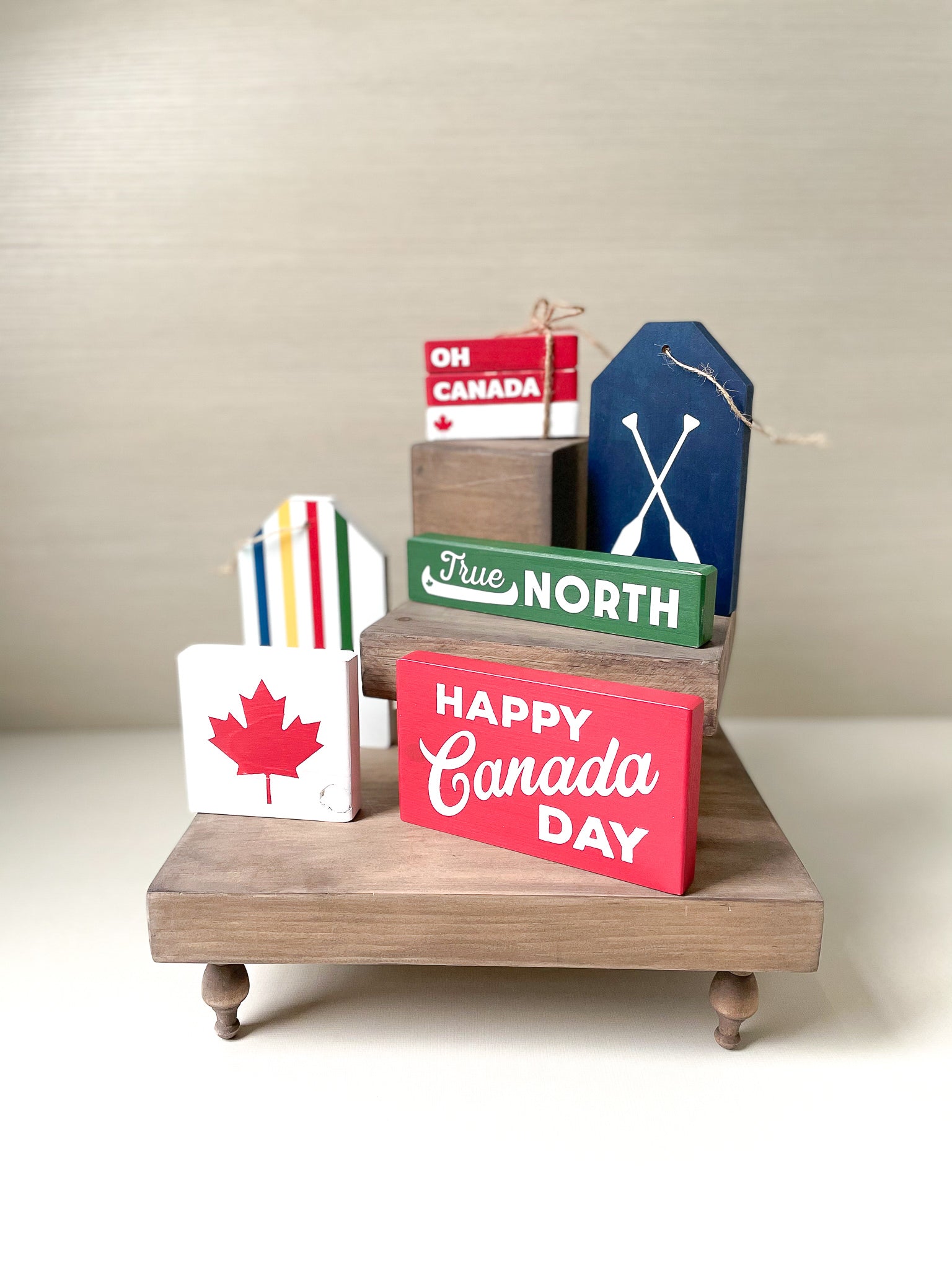 DIY Hudson Bay Canada Inspired Tiered Tray decor | DIY Kit - Homeworks Etc ®