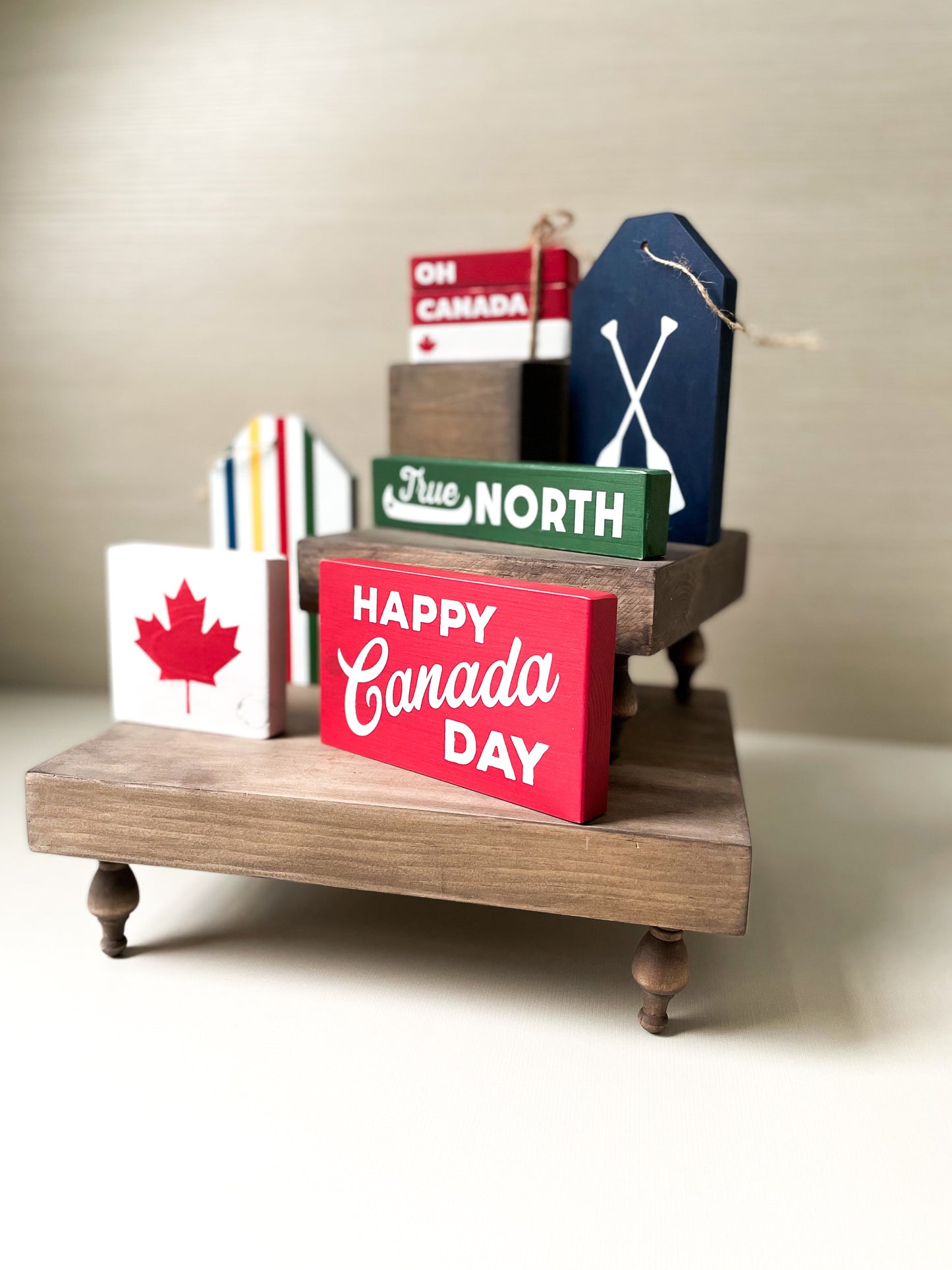 DIY Hudson Bay Canada Inspired Tiered Tray decor | DIY Kit - Homeworks Etc ®