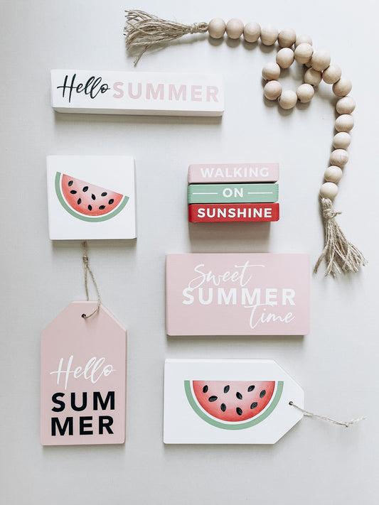 Summer Watermelon Tiered Tray decor | DIY Kit - Homeworks Etc ®