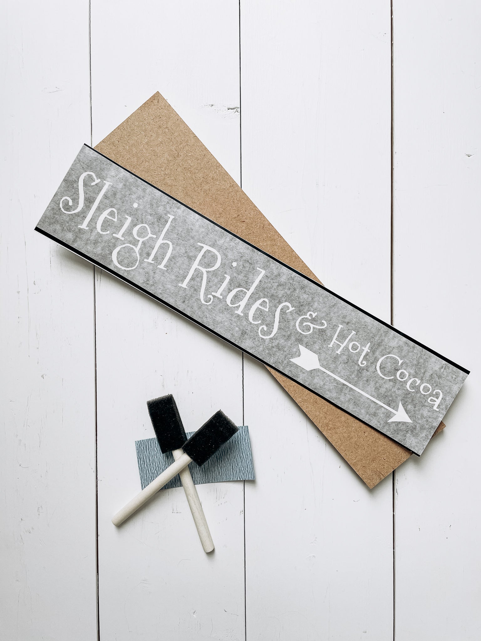 Sleigh Rides & Hot Cocoa Signature Sign Painting | DIY Kit - Homeworks Etc ®