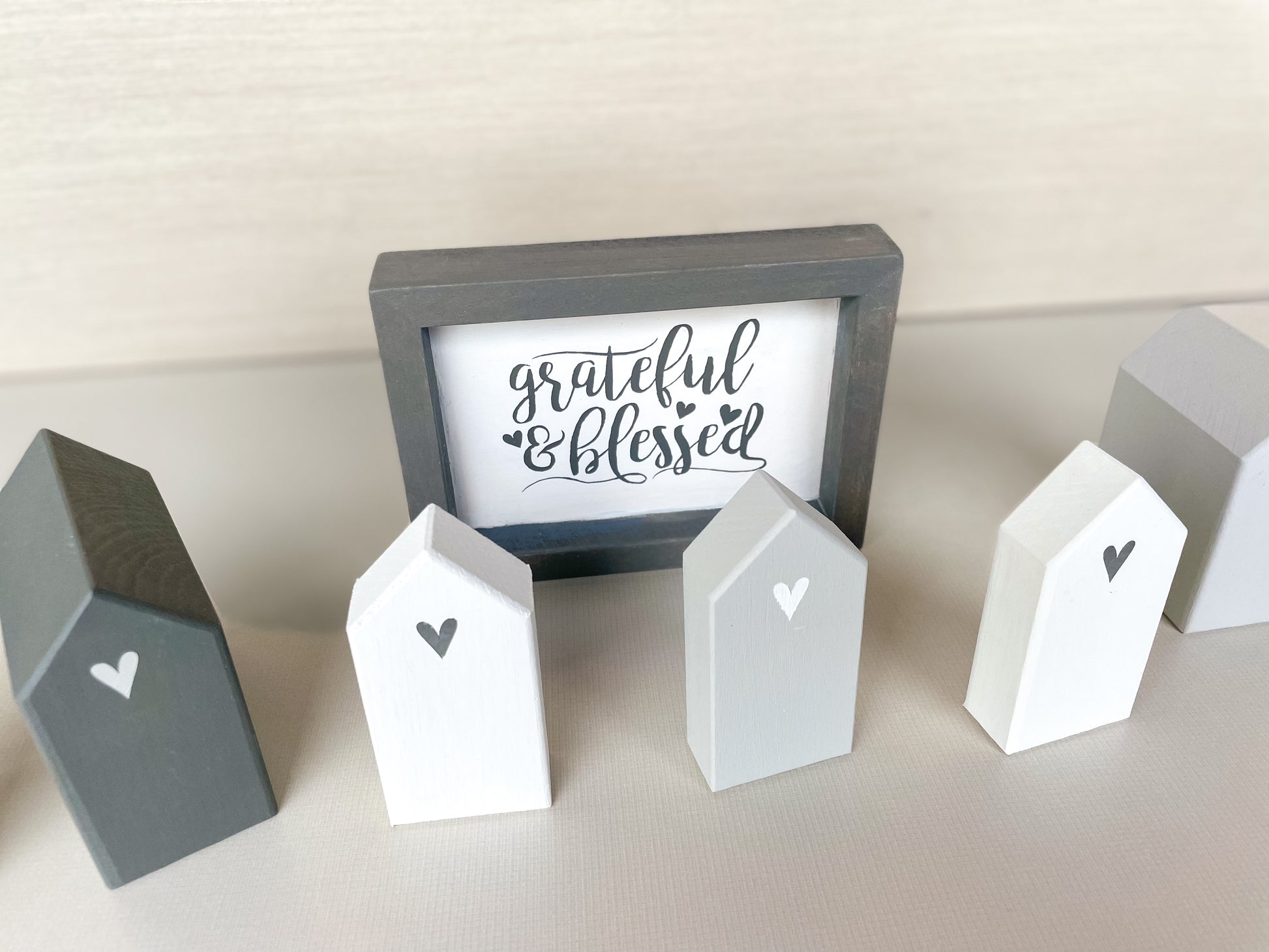 Grateful and Blessed Mini House Set of 6 - Homeworks Etc ®