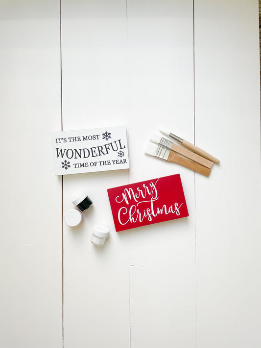 Merry Christmas Small Signs (set of 2) | DIY Kit - Homeworks Etc ®