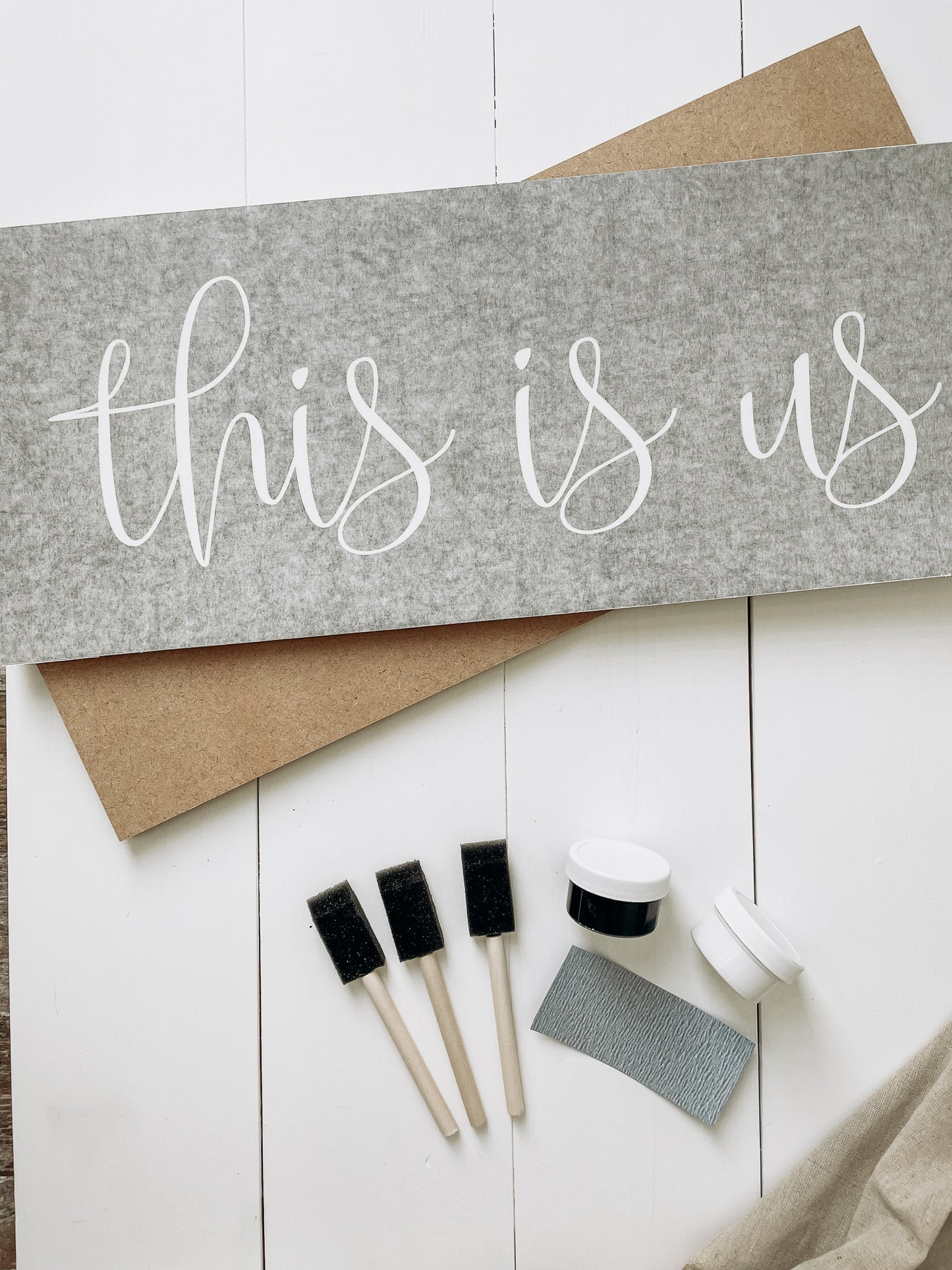 DIY Large Wood Sign "This is Us" Paint DIY Kit - Homeworks Etc ®