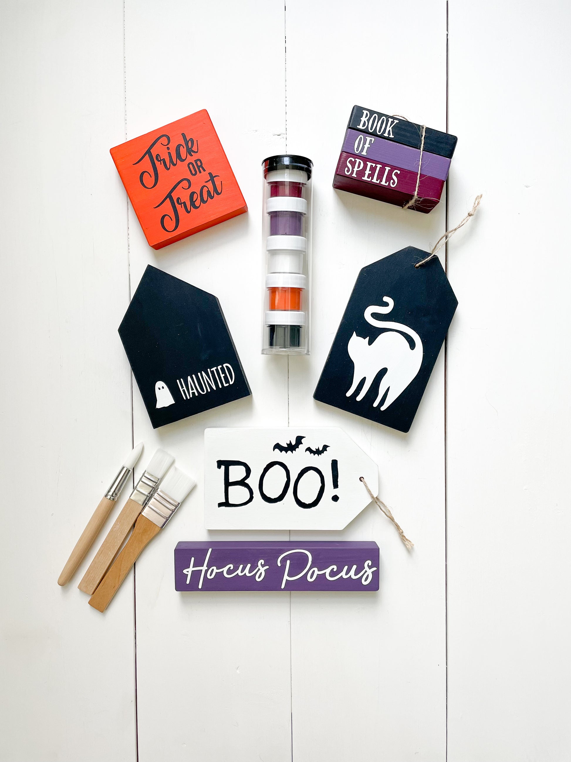 DIY Halloween Themed Tiered Tray decor | DIY Kit - Homeworks Etc ®