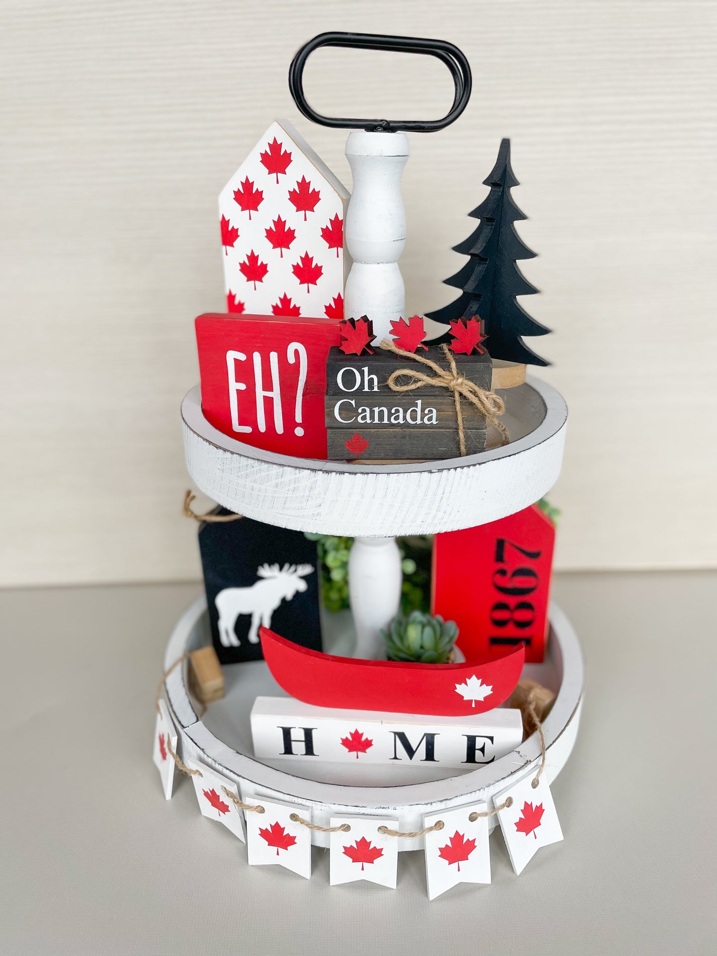 Canada Day DELUXE Tiered Tray DIY Subscription Box - Homeworks Etc ®