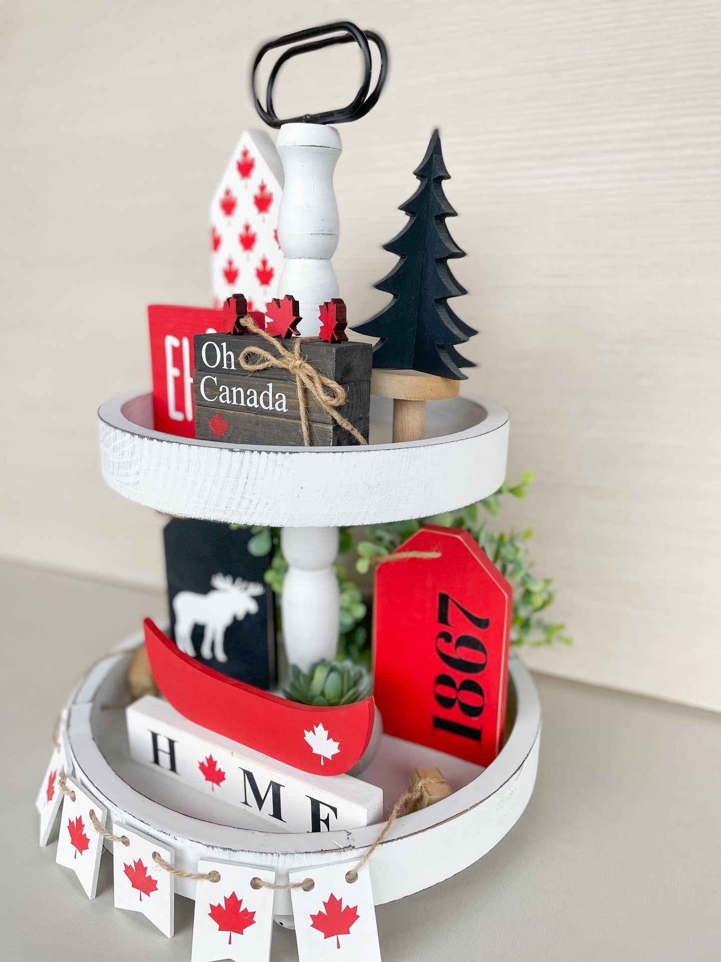 Canada Day DELUXE Tiered Tray DIY Subscription Box - Homeworks Etc ®