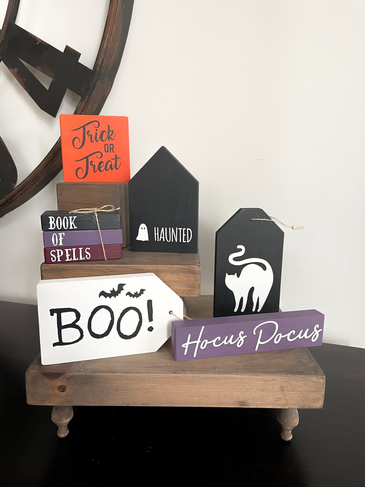 DIY Halloween Themed Tiered Tray decor | DIY Kit - Homeworks Etc ®