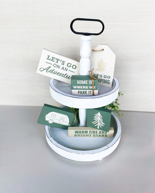 DIY Camping Tiered Tray Decor | DIY Kit - Homeworks Etc ®