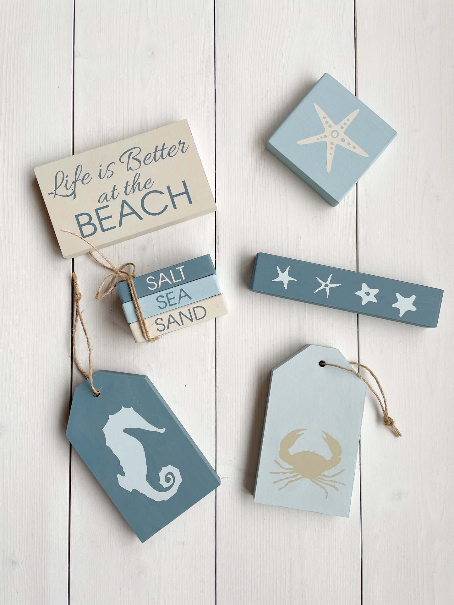 DIY Beach Themed Tiered Tray decor | DIY Kit - Homeworks Etc ®