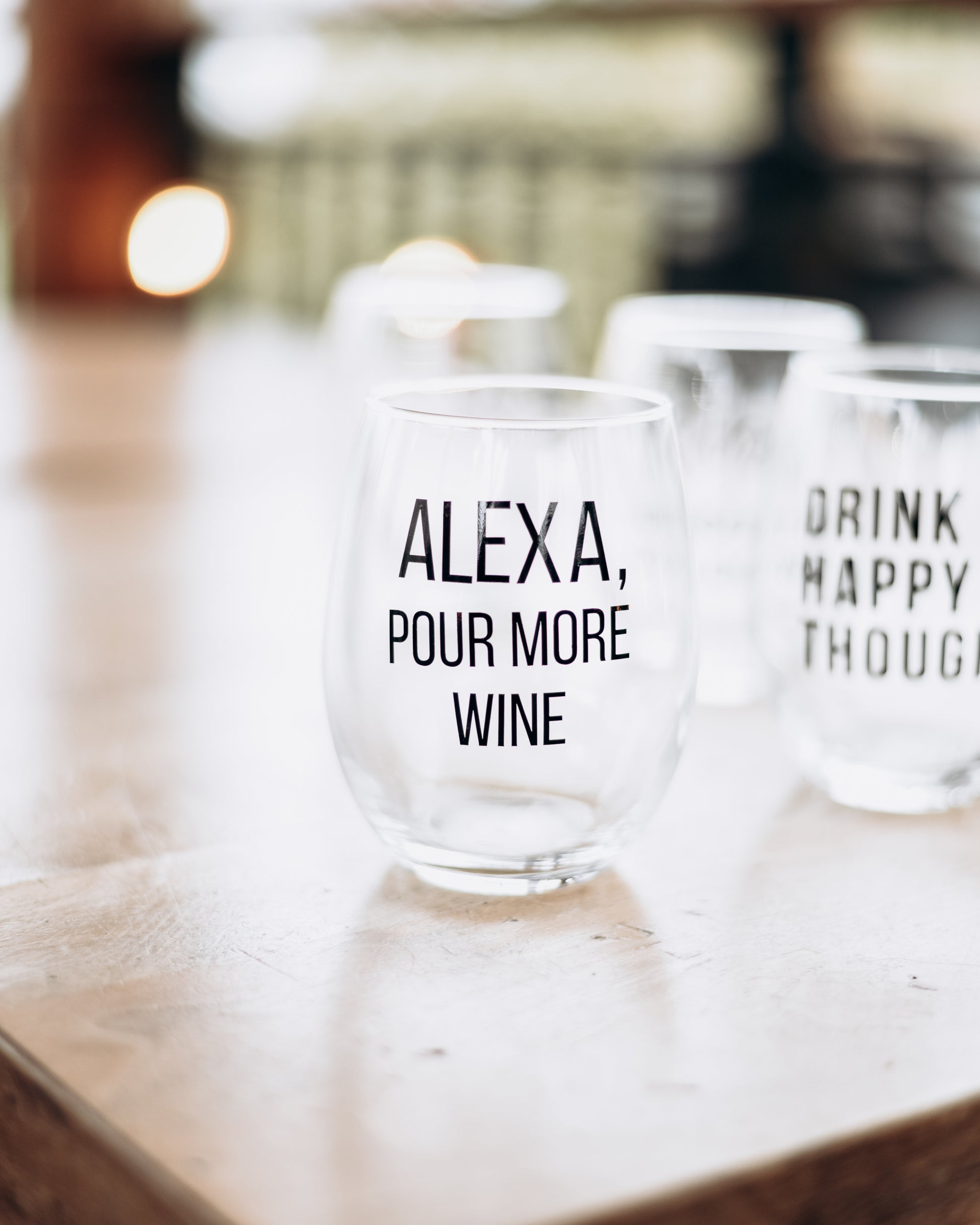 Alexa Pour More Wine Wine Glass Decal - Homeworks Etc ®