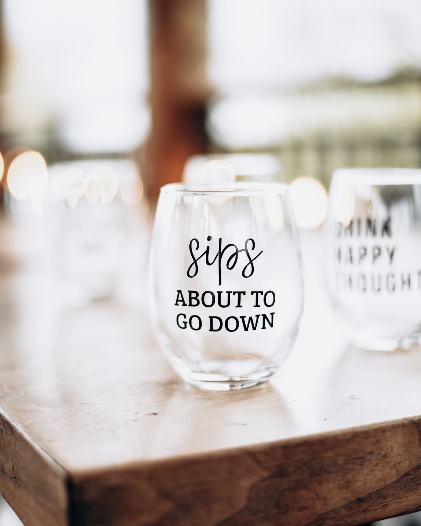 Sips About To Go Down Wine Glass Decal - Homeworks Etc ®