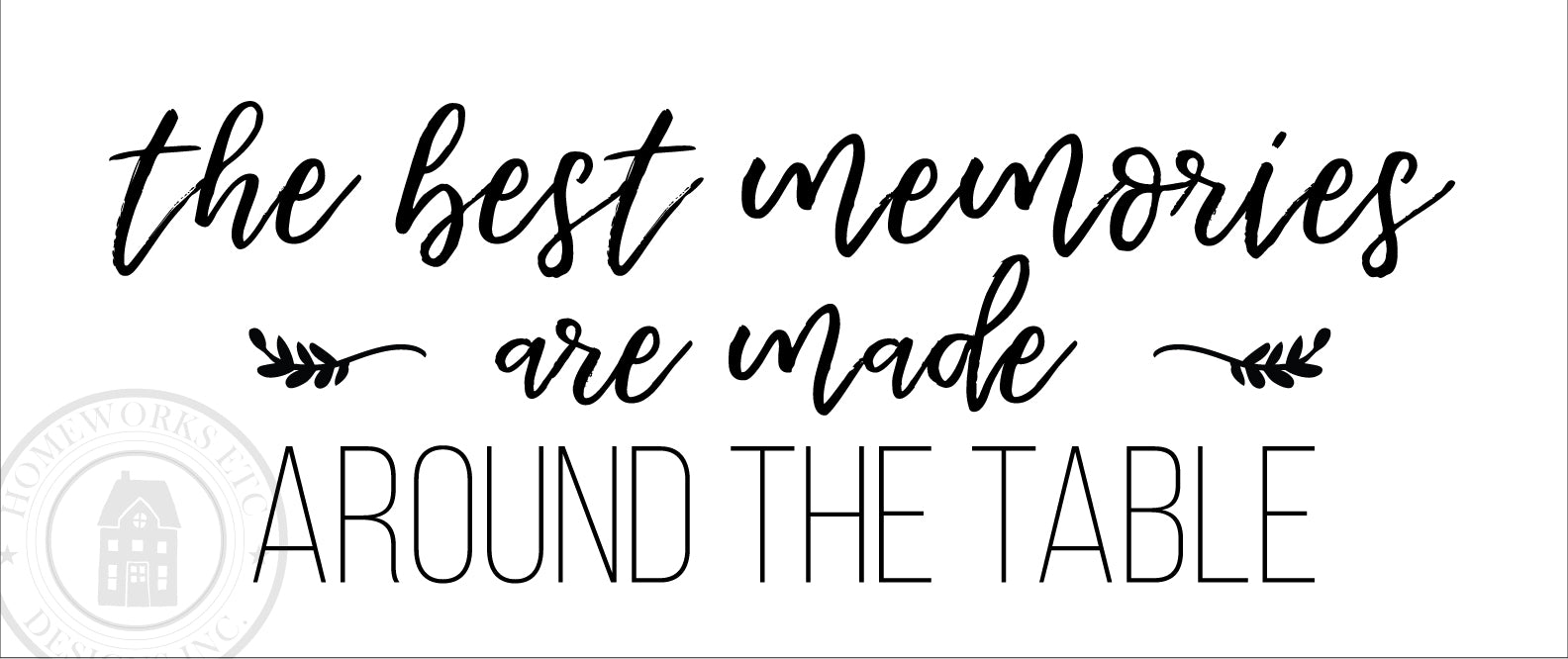 DIY Framed Sign "The Best Memories Are Made Around The Table" Paint DIY Kit - Homeworks Etc ®