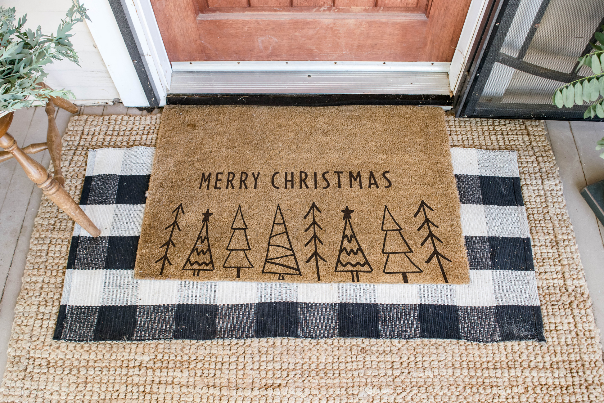 Christmas Trees DIY Doormat | DIY Kit - Homeworks Etc ®