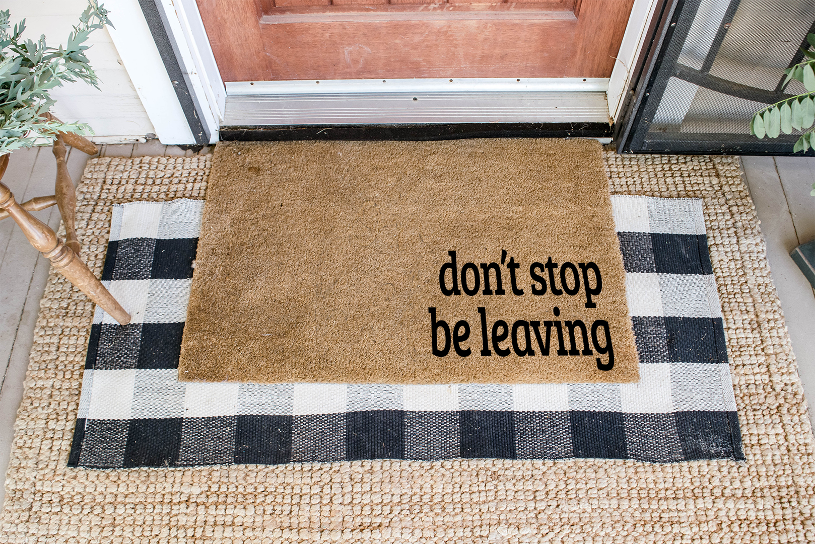 Don't Stop Be Leaving DIY Doormat | DIY Kit - Homeworks Etc ®