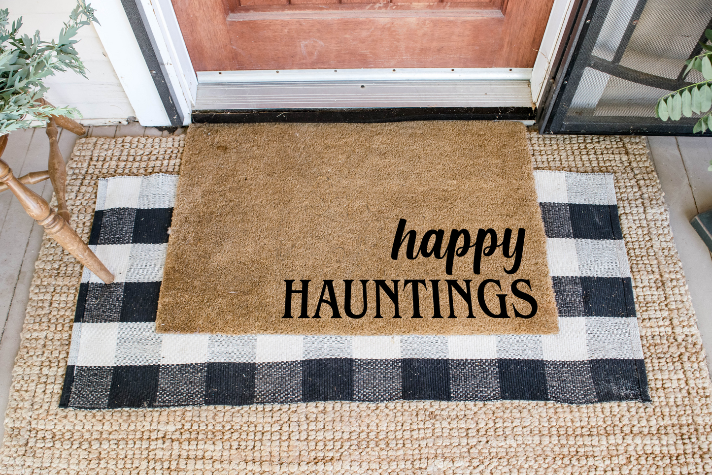 Happy Hauntings DIY Doormat | DIY Kit - Homeworks Etc ®