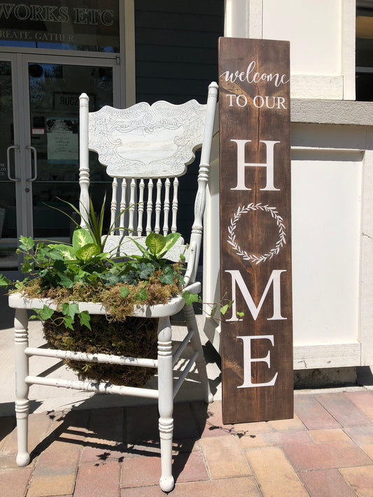 DIY Outdoor Welcome Sign | DIY STENCIL - Homeworks Etc ®