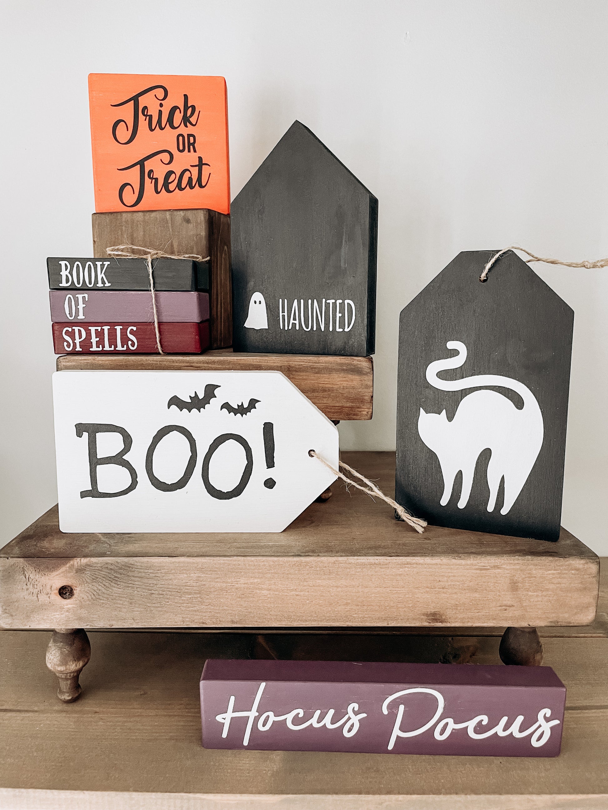 DIY Halloween Themed Tiered Tray decor | DIY Kit - Homeworks Etc ®